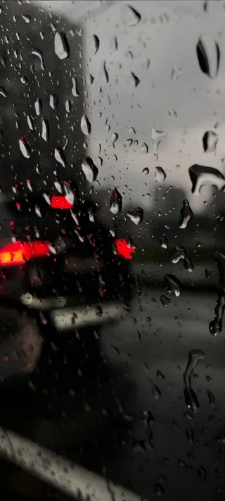 Rainy Drive phone wallpaper