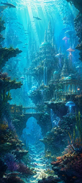 Abyssal Citadel of Light phone wallpaper