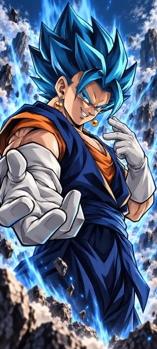Vegito Blue Unleashed phone wallpaper