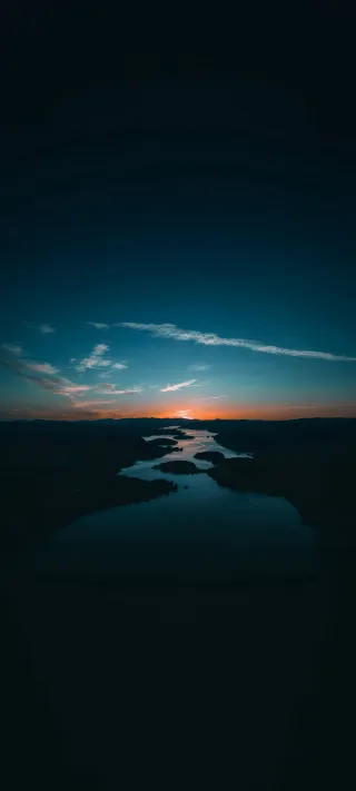 Twilight Over Winding Waters phone wallpaper