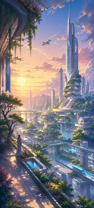 Sunrise Over Eden Spire phone wallpaper