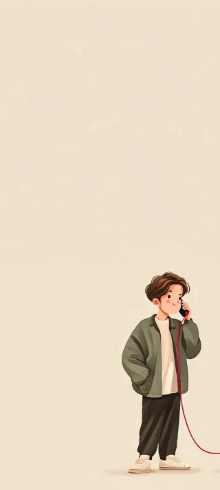 Waiting on the Line phone wallpaper