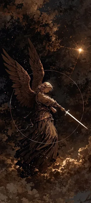 The Archangel's Vigil phone wallpaper