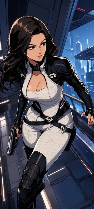 Miranda Lawson in action phone wallpaper