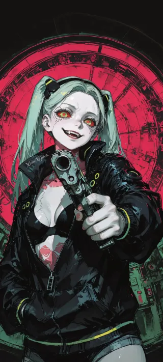 Crimson Nemesis Rebecca phone wallpaper
