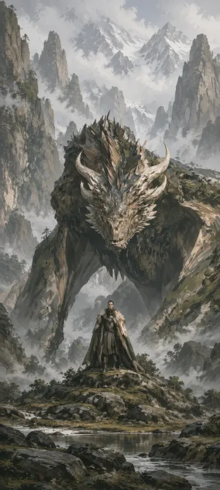 The Mountain Dragon phone wallpaper