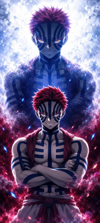 Akaza of the Upper Moon phone wallpaper