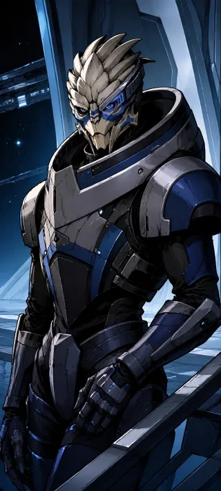 Garrus Vakarian in Armor phone wallpaper