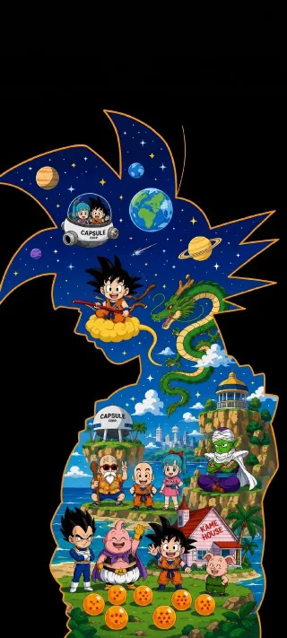 Goku's World Within phone wallpaper