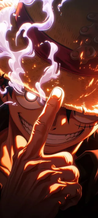 Luffy and the Straw Hat phone wallpaper