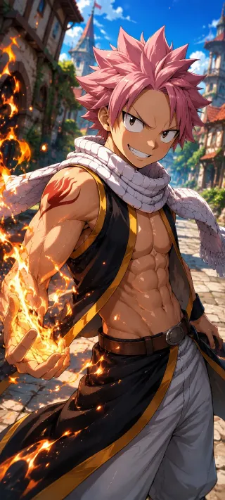 Natsu Dragneel's Flame phone wallpaper