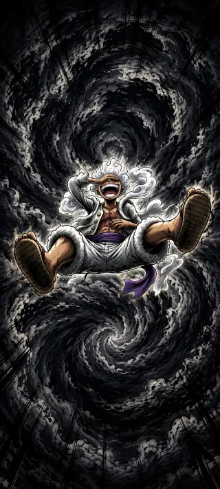 Luffy in Gear Five phone wallpaper