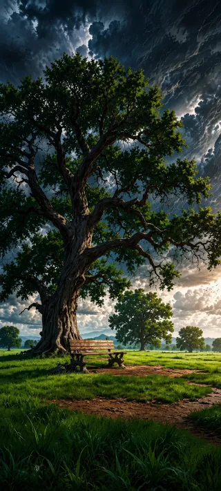 The Ancient Oak phone wallpaper