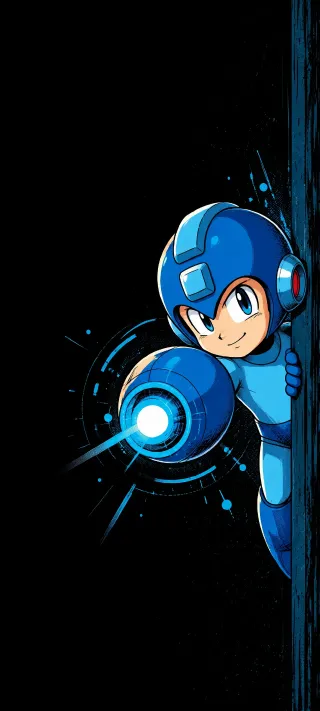 Mega Man at the Threshold phone wallpaper