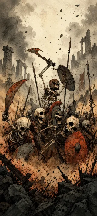 Standard of the Bone Legion phone wallpaper