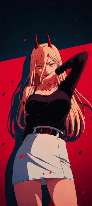 Blonde Horns, Black Sleeve. Power. phone wallpaper