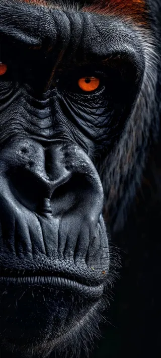Gaze of the Silverback phone wallpaper