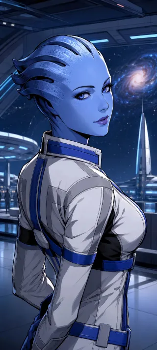 Liara T'Soni Portrait phone wallpaper