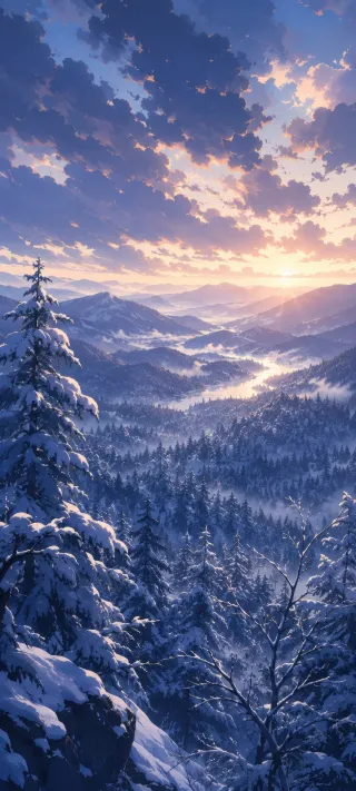 Valley of Frost and Light phone wallpaper