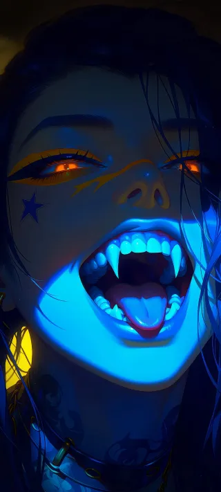Cyberpunk Carnal Glow phone wallpaper