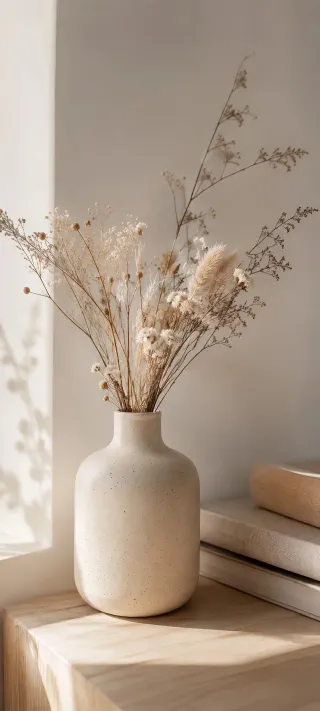 Dried Wildflowers in Clay phone wallpaper