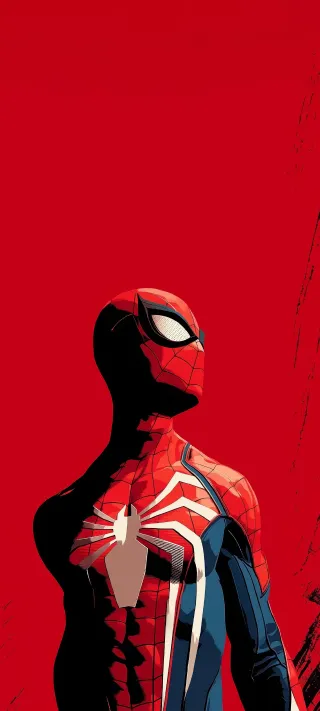 Crimson Vigilance phone wallpaper