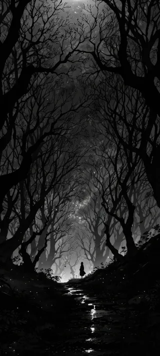 Path of the Silent Woods phone wallpaper