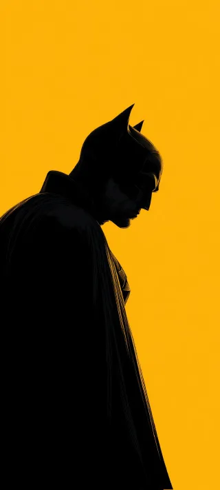 Silhouette of the Vigilant Dark phone wallpaper