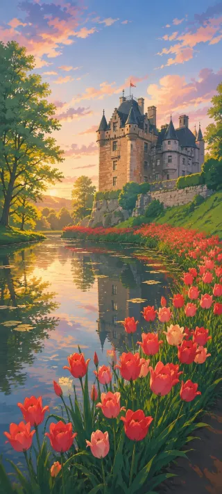 ​A Deep Symphony in Ruby Tones phone wallpaper
