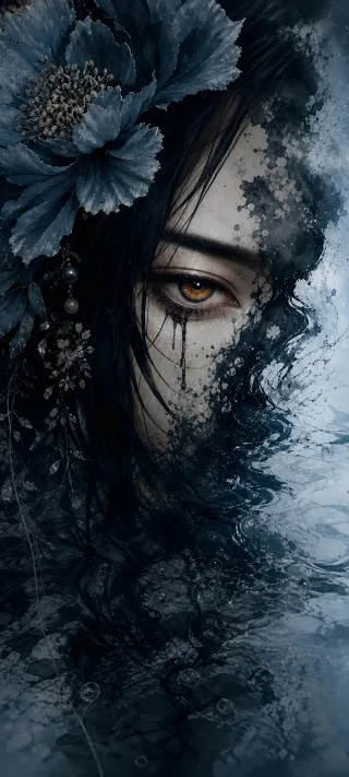 Tears of the Blue Dahlia phone wallpaper