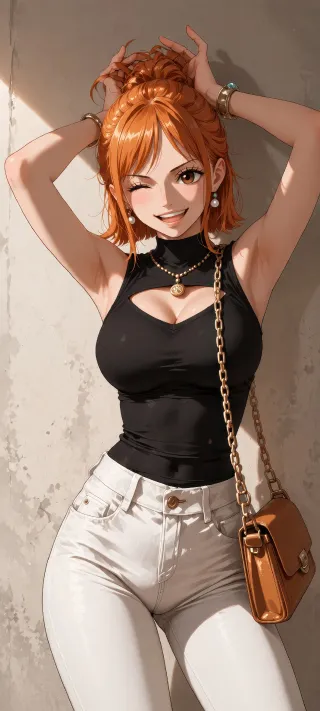 Nami in Summer Attire phone wallpaper