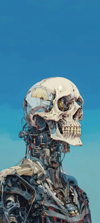 Skinned Android phone wallpaper