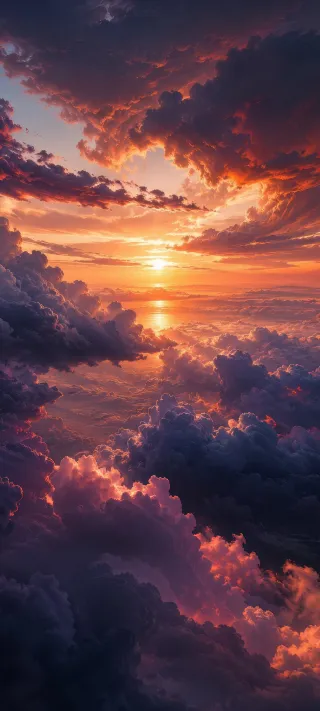 Sunset & Clouds phone wallpaper