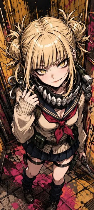 Himiko Toga's Villainy in the Alley phone wallpaper