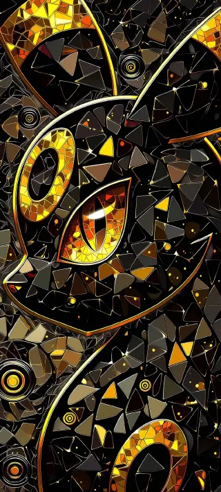 Gilded Glass Mosaic phone wallpaper