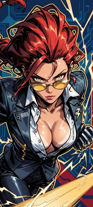 The Red-Haired Operative phone wallpaper