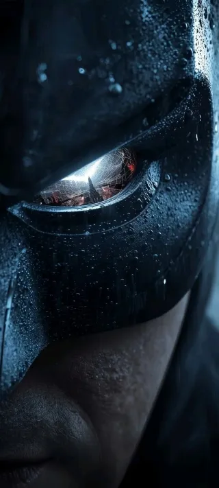 Batman in the Rain phone wallpaper