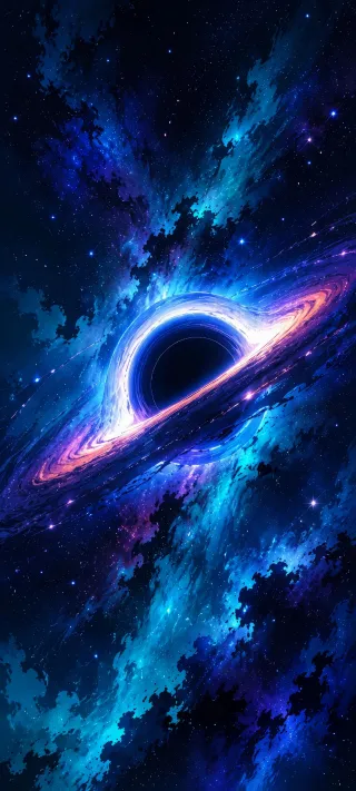 Eclipsed Aurora Vortex phone wallpaper