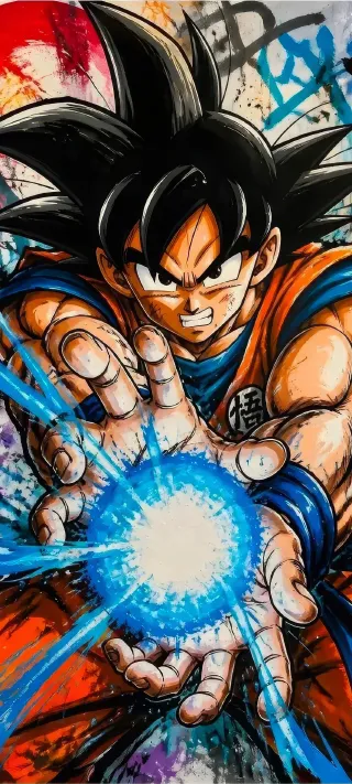 Goku's Resolve phone wallpaper
