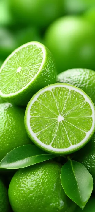 Fresh Lime Halves phone wallpaper