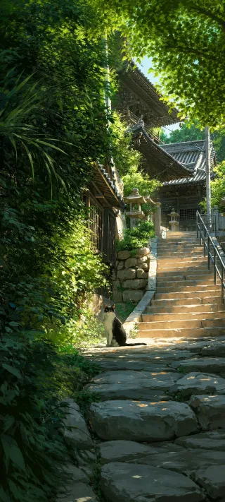 Steps to the Hidden Temple phone wallpaper