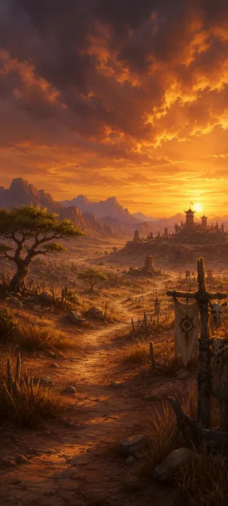 Durotar Sunset phone wallpaper