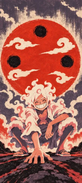 Luffy Before the Sun phone wallpaper