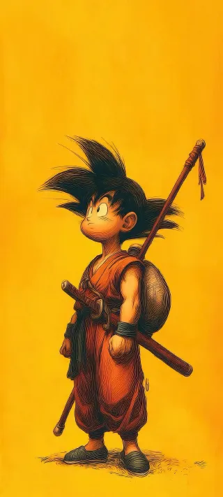 Son Goku's Journey phone wallpaper