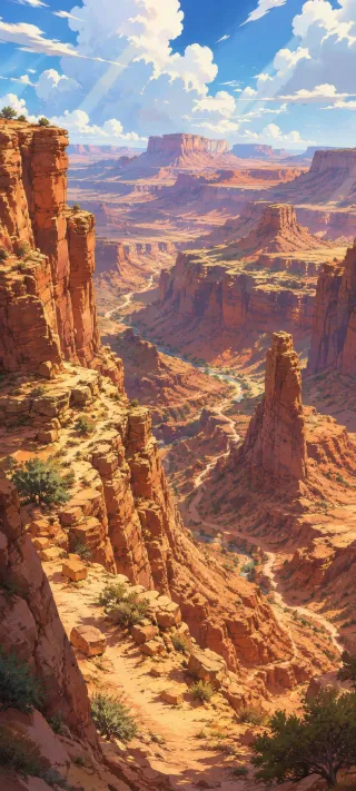 Valley of Golden Strata phone wallpaper