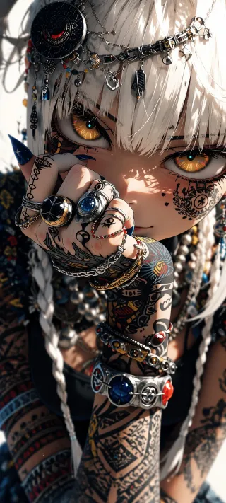 Tattooed Oracle phone wallpaper