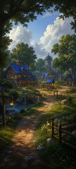 Goldshire Village phone wallpaper