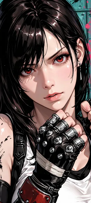 Tifa Lockhart in Steel Gloves phone wallpaper