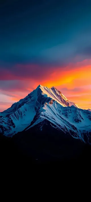 Alpenglow at Dusk phone wallpaper