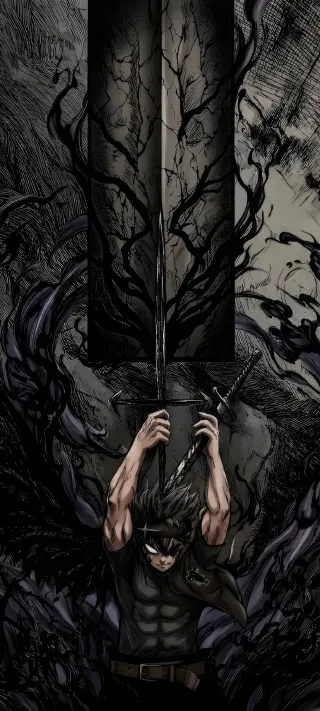 Guts and the Dragon Slayer phone wallpaper